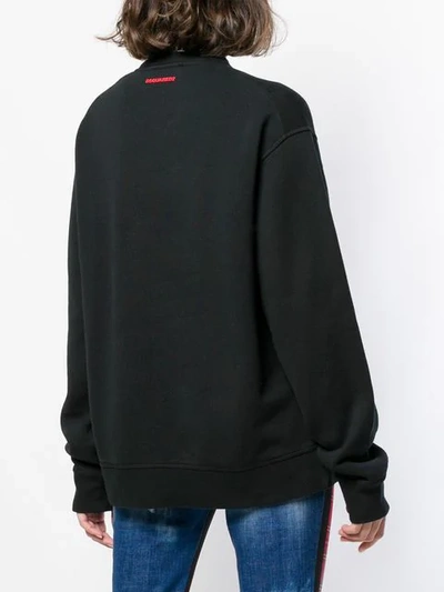 Shop Dsquared2 Icon Patch Sweatshirt In Black
