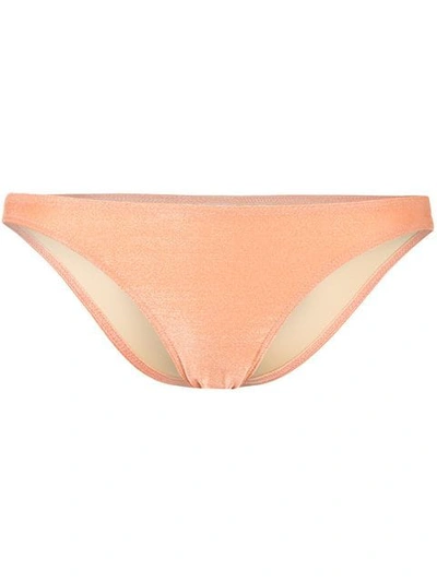 Shop Suboo Verano Lurex Slim Bikini Bottoms In Orange