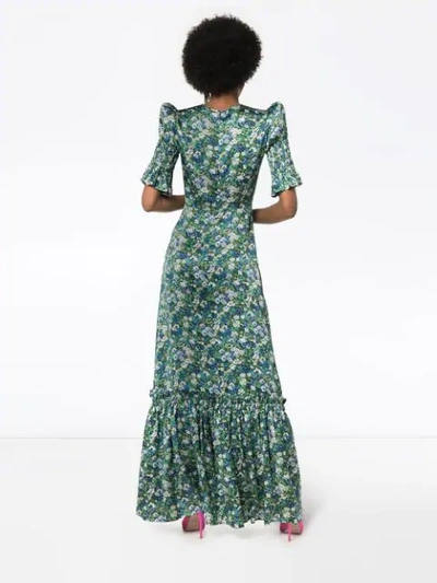 THE VAMPIRE'S WIFE NO.11 FLORAL PRINT DRESS - 绿色