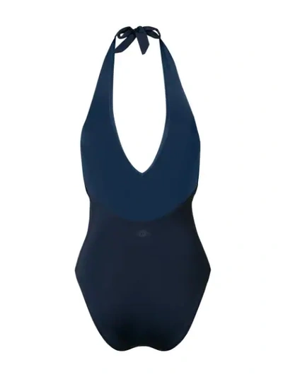 Shop Tommy Hilfiger X Zendaya Halter-neck Swimsuit In Blue