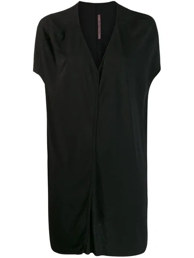 Shop Rick Owens Lilies V-neck Draped Dress - Black