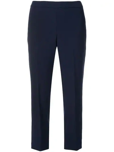 Shop Theory Classic Cropped Trousers In Blue