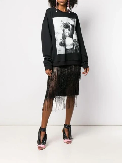 Shop Christopher Kane Photo Print Sweatshirt - Black