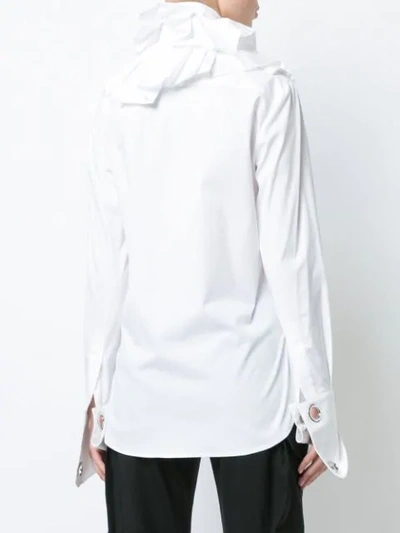Shop Monse Oversized Ruffled Shirt In White