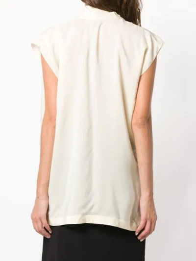 Ruched neck shell top