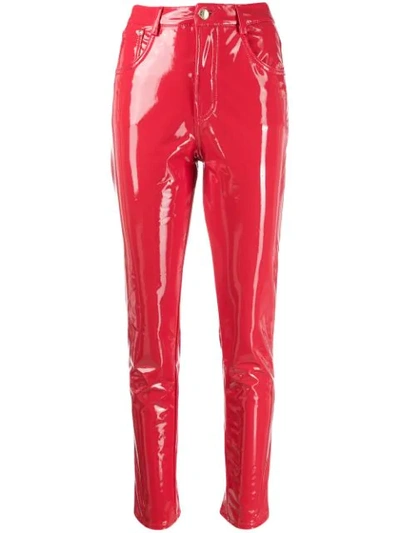 Chiara Ferragni Flirting Vinyl Trousers In Red | ModeSens