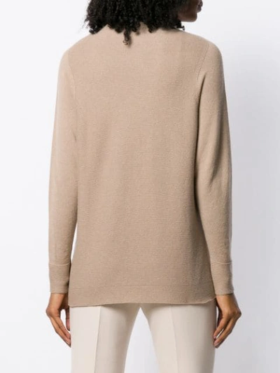 Shop Peserico Round Neck Jumper - Brown