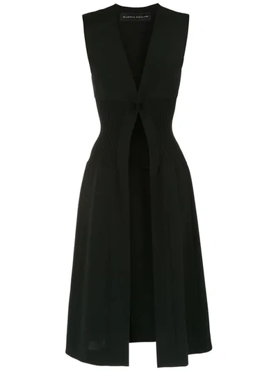 Shop Gloria Coelho Long-line Vest In Black