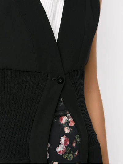 Shop Gloria Coelho Long-line Vest In Black