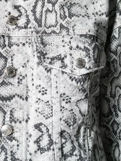Shop Alexander Wang Snakeskin Print Jacket In Grey