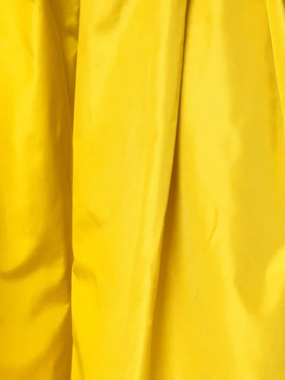 Shop Abadia Pleated Taffeta Silk Trousers In Yellow