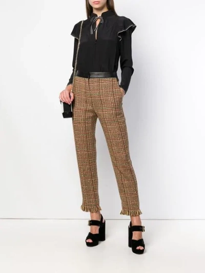 Shop Sonia Rykiel Checked Straight In Brown