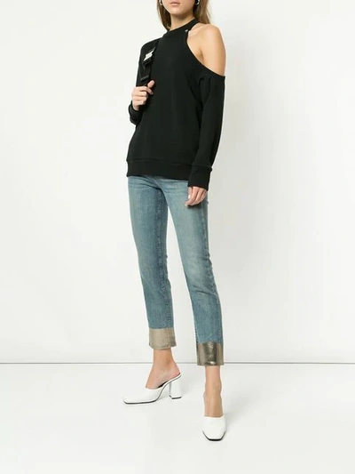 Shop Rag & Bone Contrast Cuff Slim Jeans In Blue