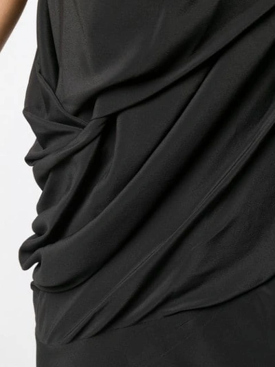 Rick Owens Draped Long Dress In Black