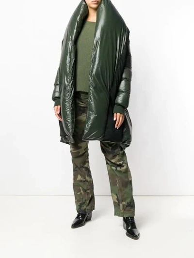 Ben Taverniti Unravel Project Oversized Padded Coat In Green