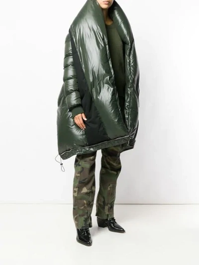 Ben Taverniti Unravel Project Oversized Padded Coat In Green