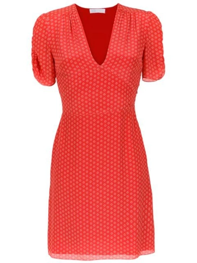 Shop Nk Printed Silk Dress In Red