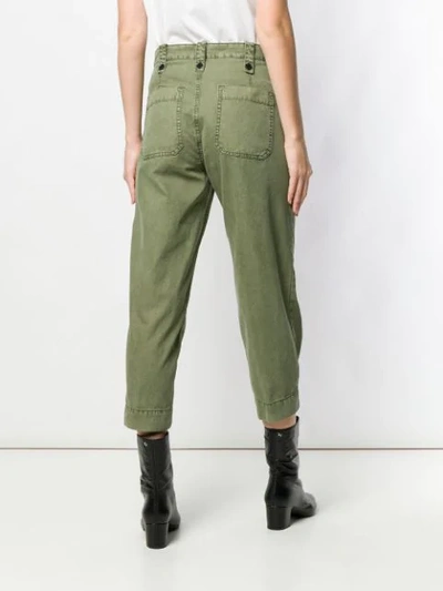 Shop Zadig & Voltaire Pia Military Trousers In Green