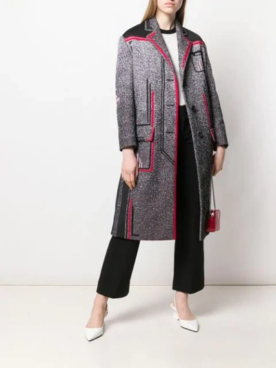 Shop Prada Mid-length Coat In Grey