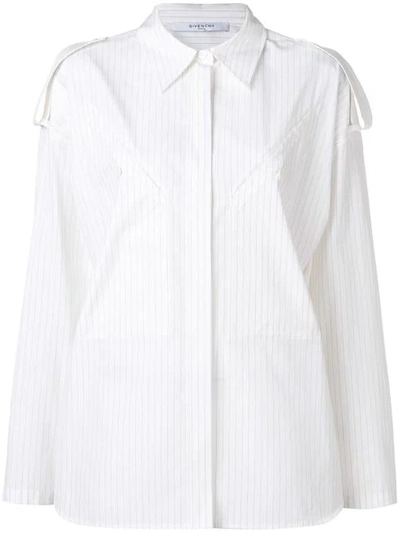 Shop Givenchy Classic Striped Shirt In White