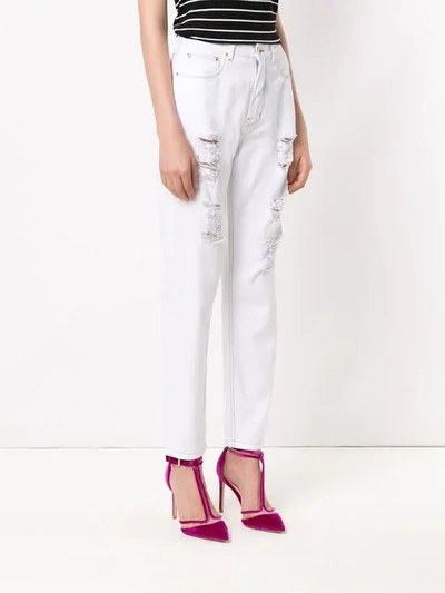 Shop Amapô Mom's Bari Jeans In White