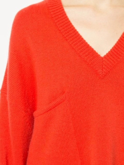 Shop Tibi V-neck Sweater - Red
