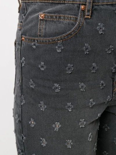 Shop Isabel Marant Étoile Distressed Denim Shorts In Grey