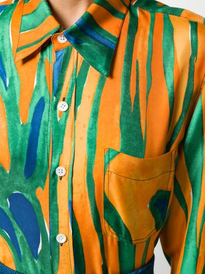 Shop Marni Patterned Shirt In Green