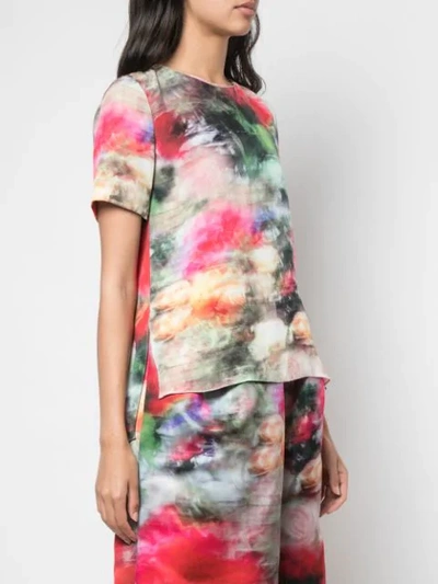 Shop Adam Lippes Floral Print Top In Multi Floral