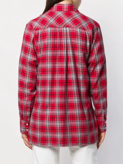 Shop Isabel Marant Étoile Divana Check Shirt In 70rd  Red