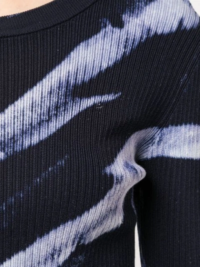 Shop Proenza Schouler Tie Dye Rib Knit Top In Blue