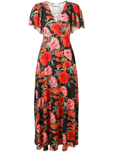 Shop Aniye By Floral Print Long Dress In Black