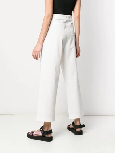 Shop Sara Lanzi Baggy Fit Trousers In White
