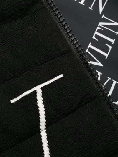 Shop Valentino Vltn Printed Hoodie In Black