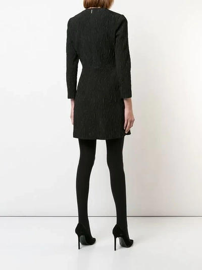 Shop Jason Wu Textured Mini Dress In Black