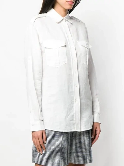 Shop Holland & Holland Pointed Collar Shirt In White