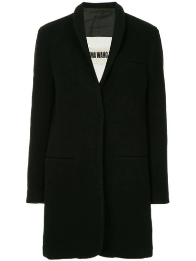 Shop Uma Wang Midi Single Breasted Coat In Black
