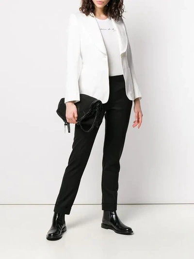 Shop Ann Demeulemeester Fitted Button Jacket In White