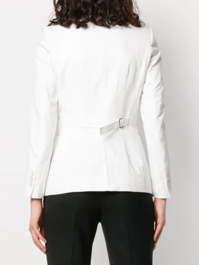 Shop Ann Demeulemeester Fitted Button Jacket In White