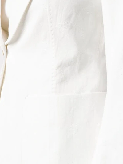 Shop Ann Demeulemeester Fitted Button Jacket In White