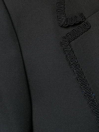 Shop Saint Laurent Single Button Blazer In Black