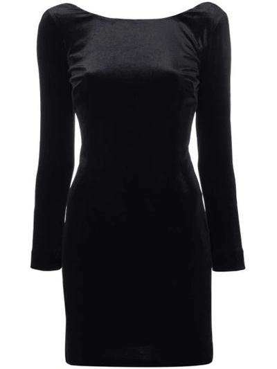 Shop Blanca Velvet Mini Dress In Black