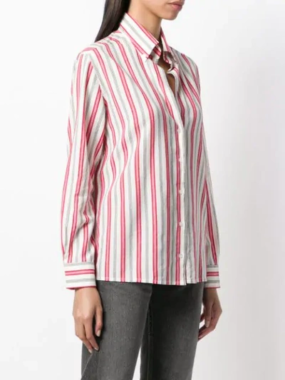 Shop Vanessa Bruno Striped Button-down Shirt - White
