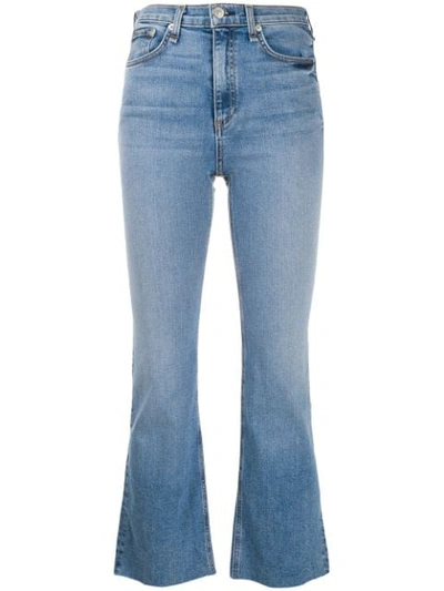 Shop Rag & Bone /jean Ausgestellte Cropped-jeans - Blau In Blue
