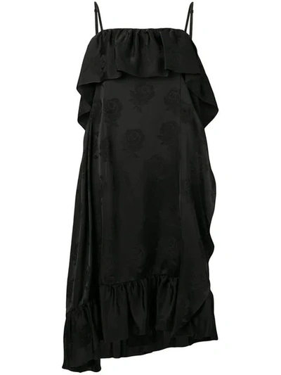 Shop Kenzo Tiered Dress In Black