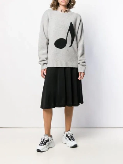 Shop Acne Studios Music Note Sweater - Grey