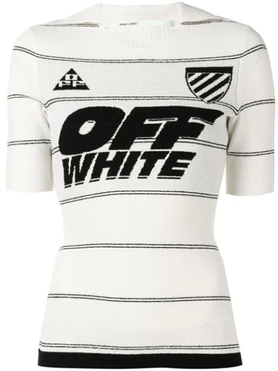 Shop Off-white Logo Fitted Top In White