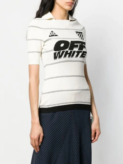 Shop Off-white Logo Fitted Top In White