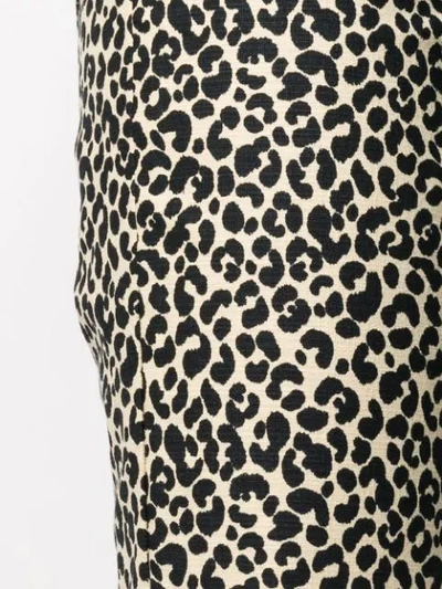 Shop Apc Leopard Print Fitted Trousers In Baa Beige