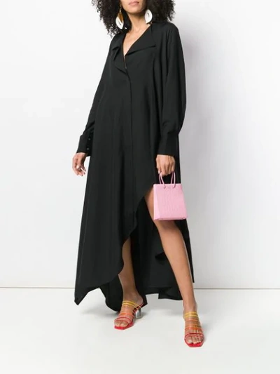 Shop Jacquemus Asymmetric Shirt Dress In Black